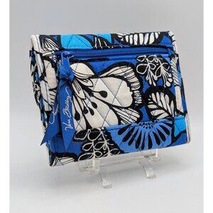Vera Bradley Blue Bayou Euro Wallet Quilted CLEAN Coin Purse Card Holder Trifold